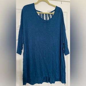 NWT Lane Bryant 3/4 Sleeve Top with back detail | Turquoise Color | Size…
